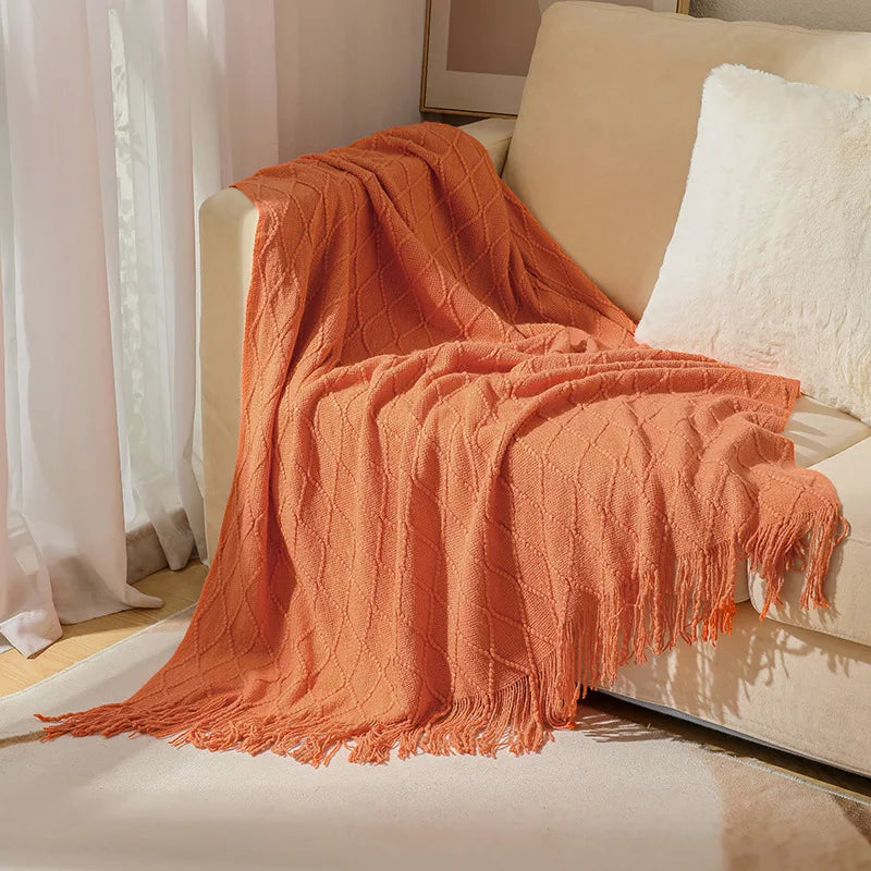 Knitted Throw Blanket