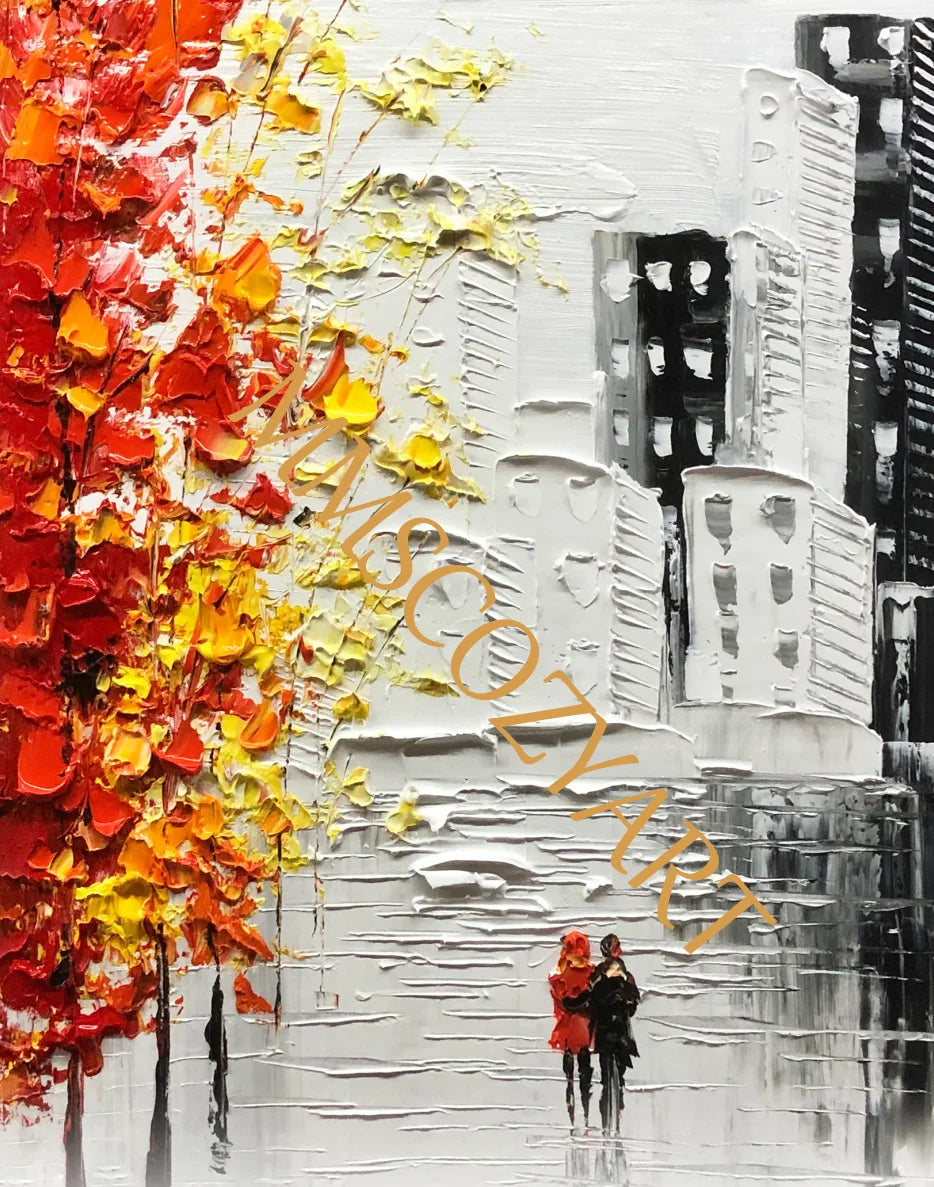 Abstract Oil Painting on Canvas